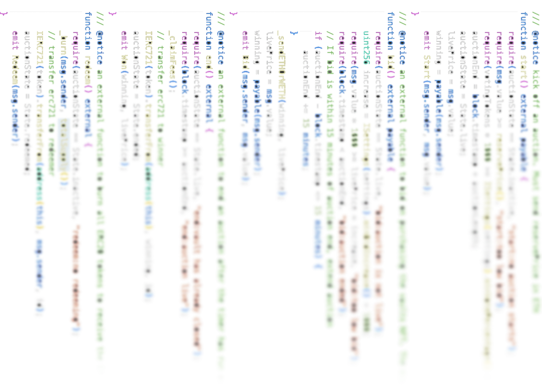 Code on screen